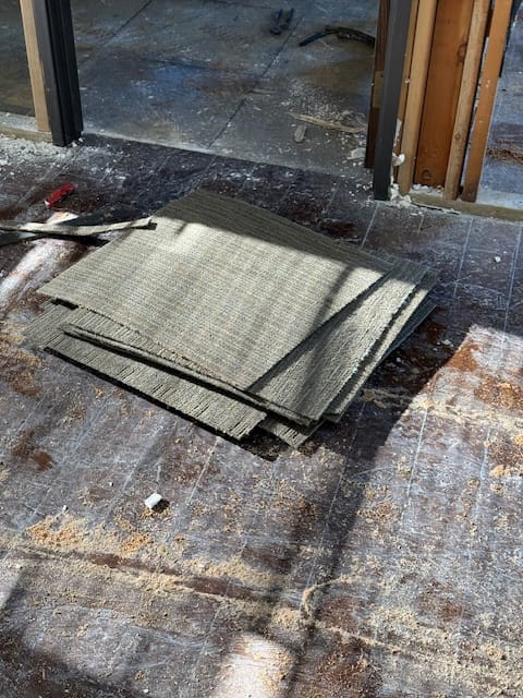 Flood cut demolition in the floor, Anaheim, CA.