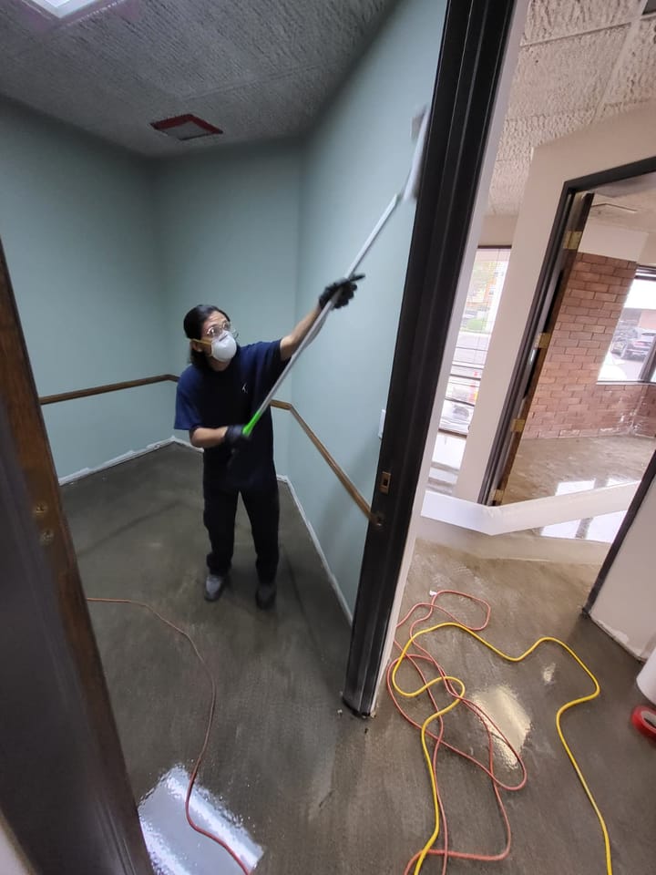 Final cleaning of the property, Anaheim, CA.