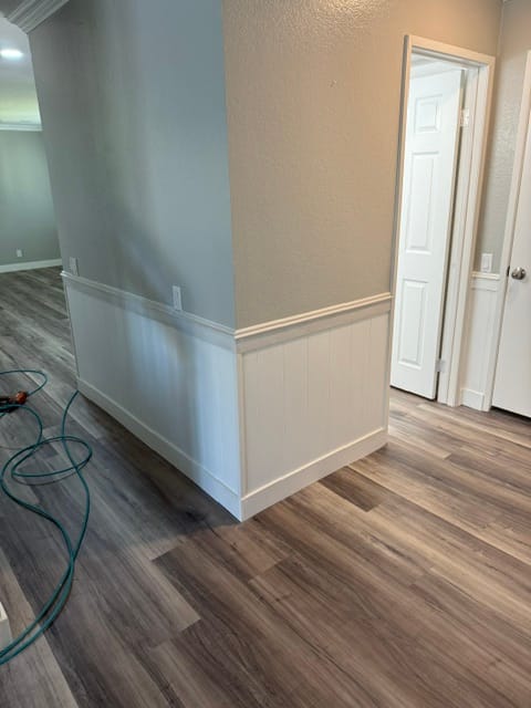 Finished hallway after reconstruction, Riverside, CA.