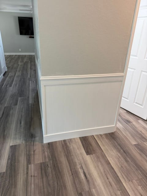 Finished hallway after reconstruction, Riverside, CA.