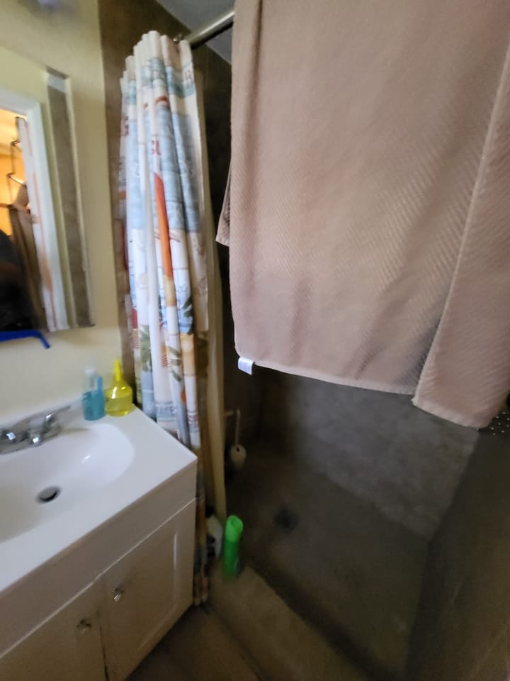 Contents packed out of the primary bath, San Bernardino, CA.